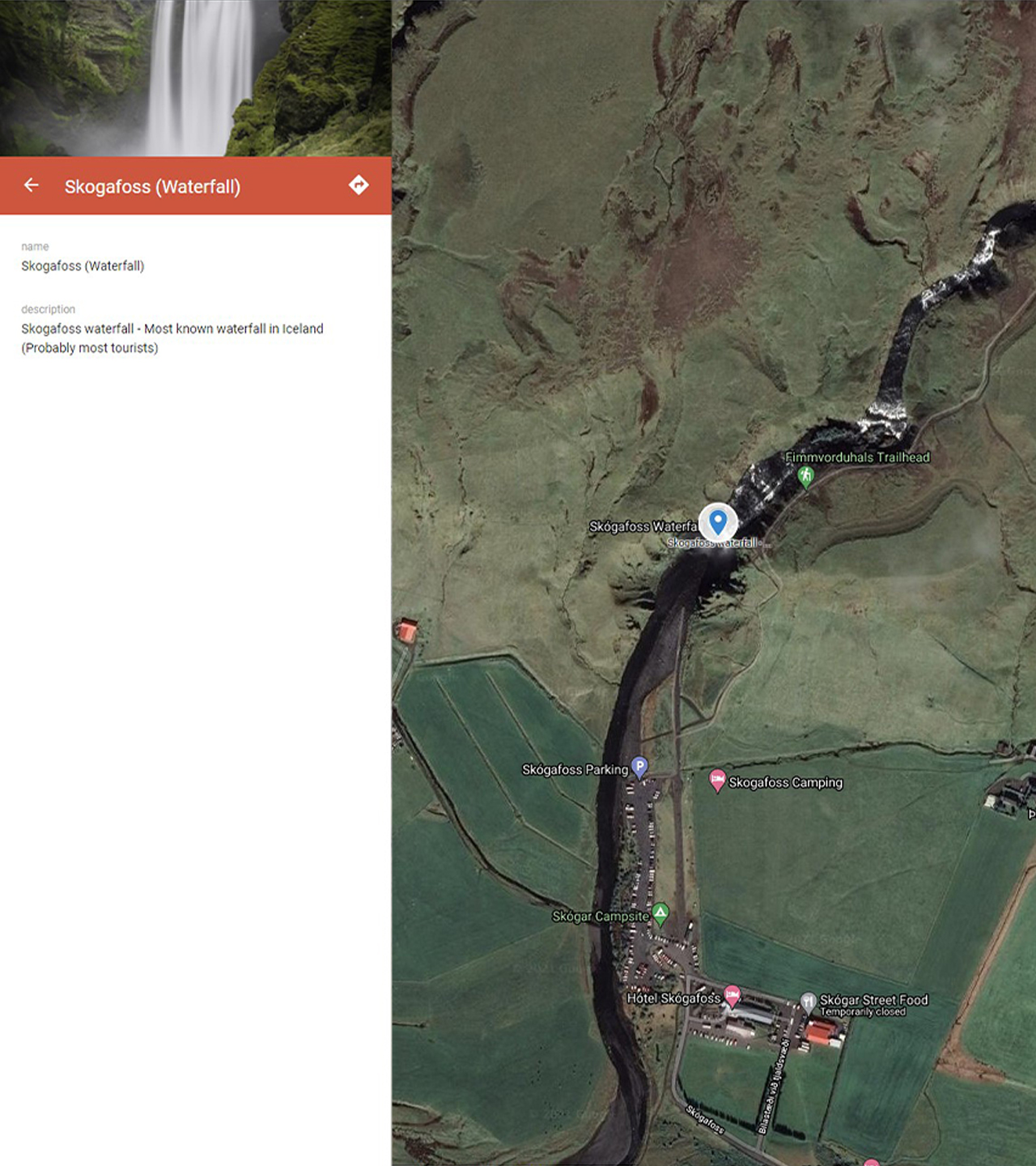 MyMaps Iceland Skogafoss